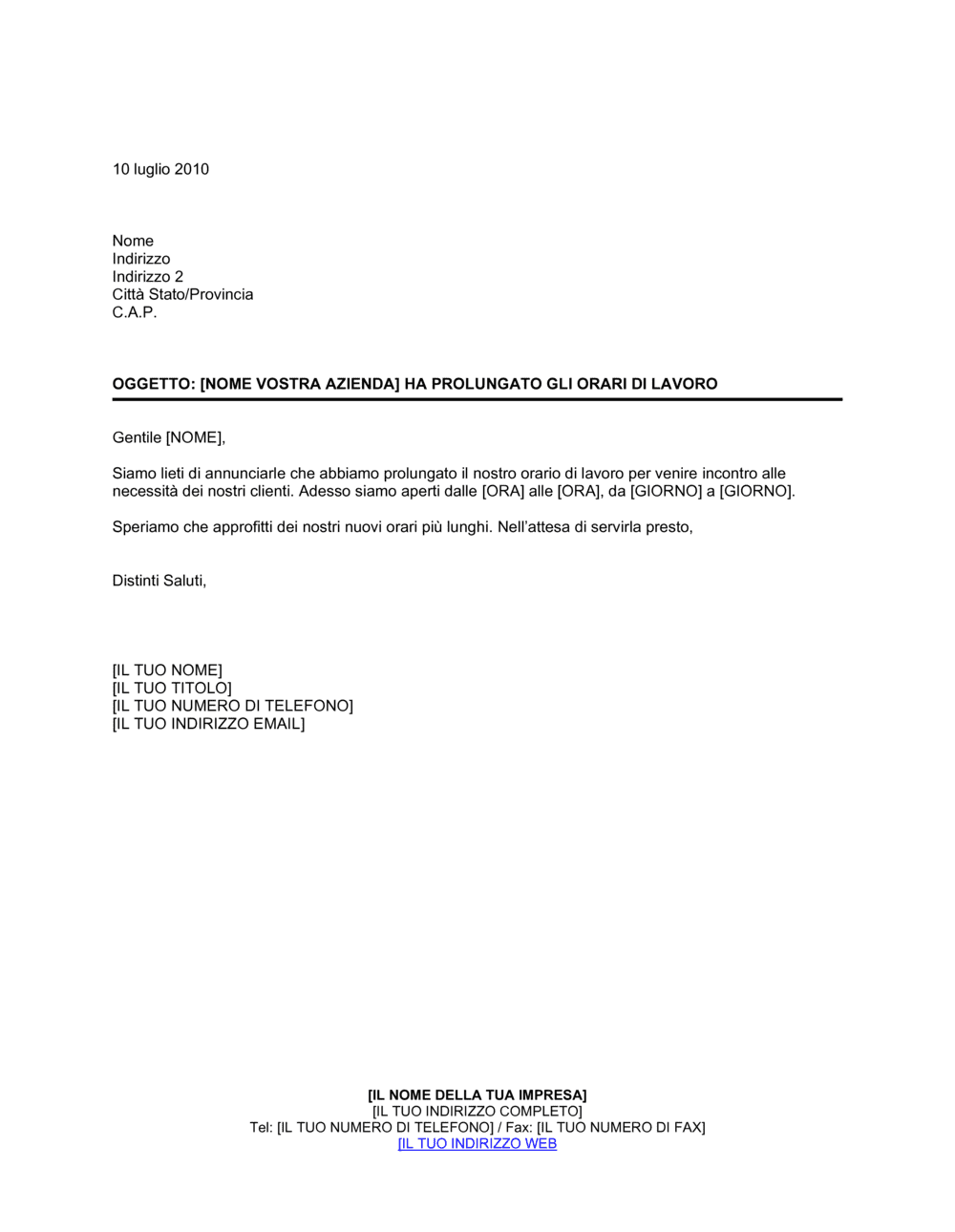 Business-in-a-Box's Abbiamo prolungato gli orari di lavoro