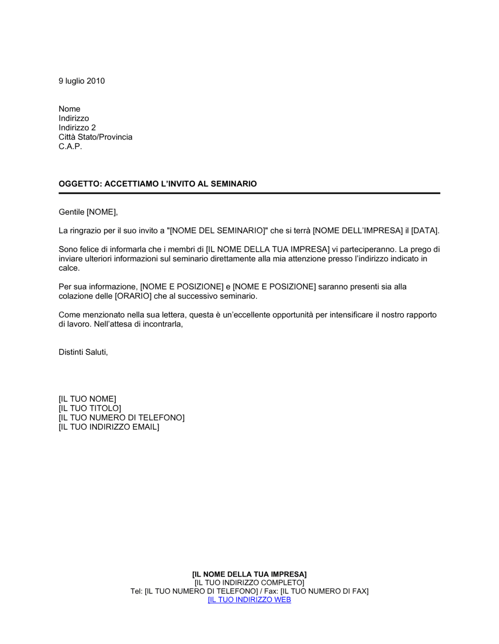 Business-in-a-Box's Accettiamo l'invito al seminario