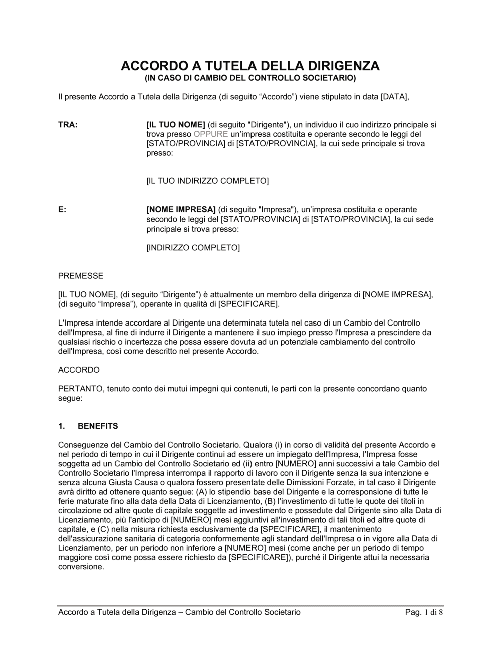 Business-in-a-Box's Accordo a tutela della dirigenza