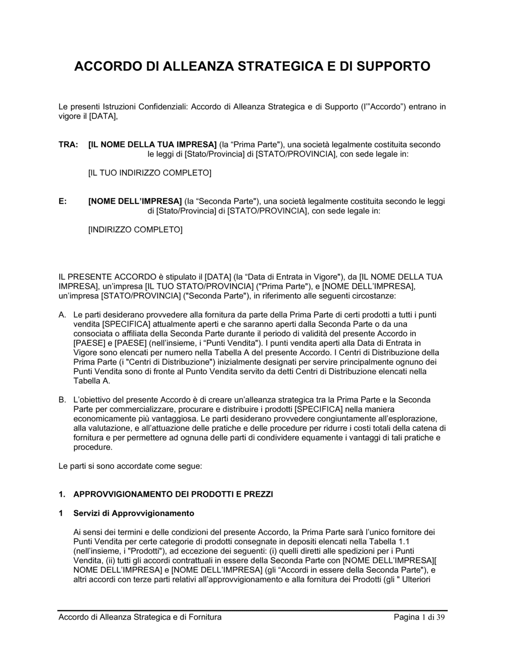 Business-in-a-Box's Accordo di alleanza strategica e fornitura