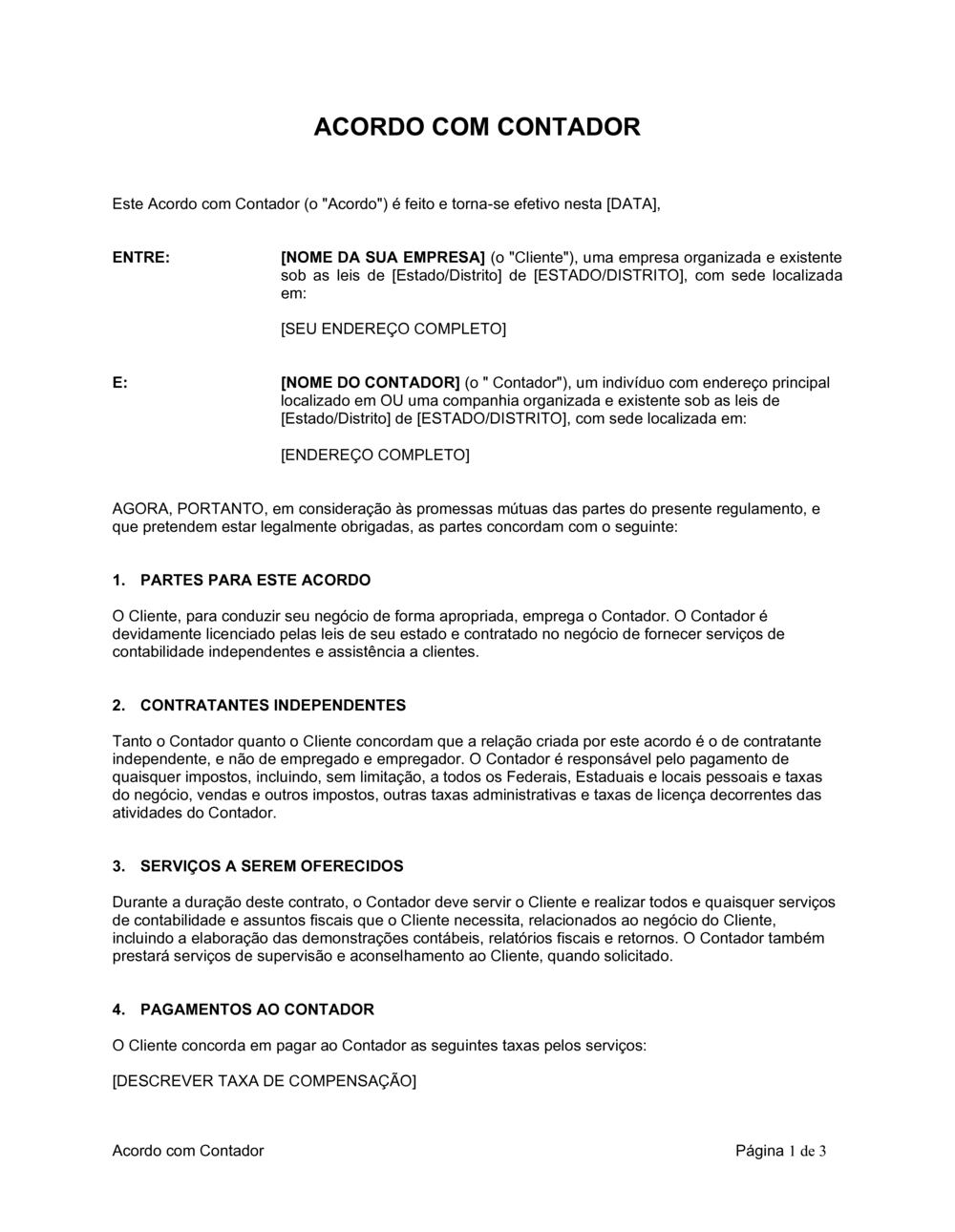 Business-in-a-Box's Acordo com Contador