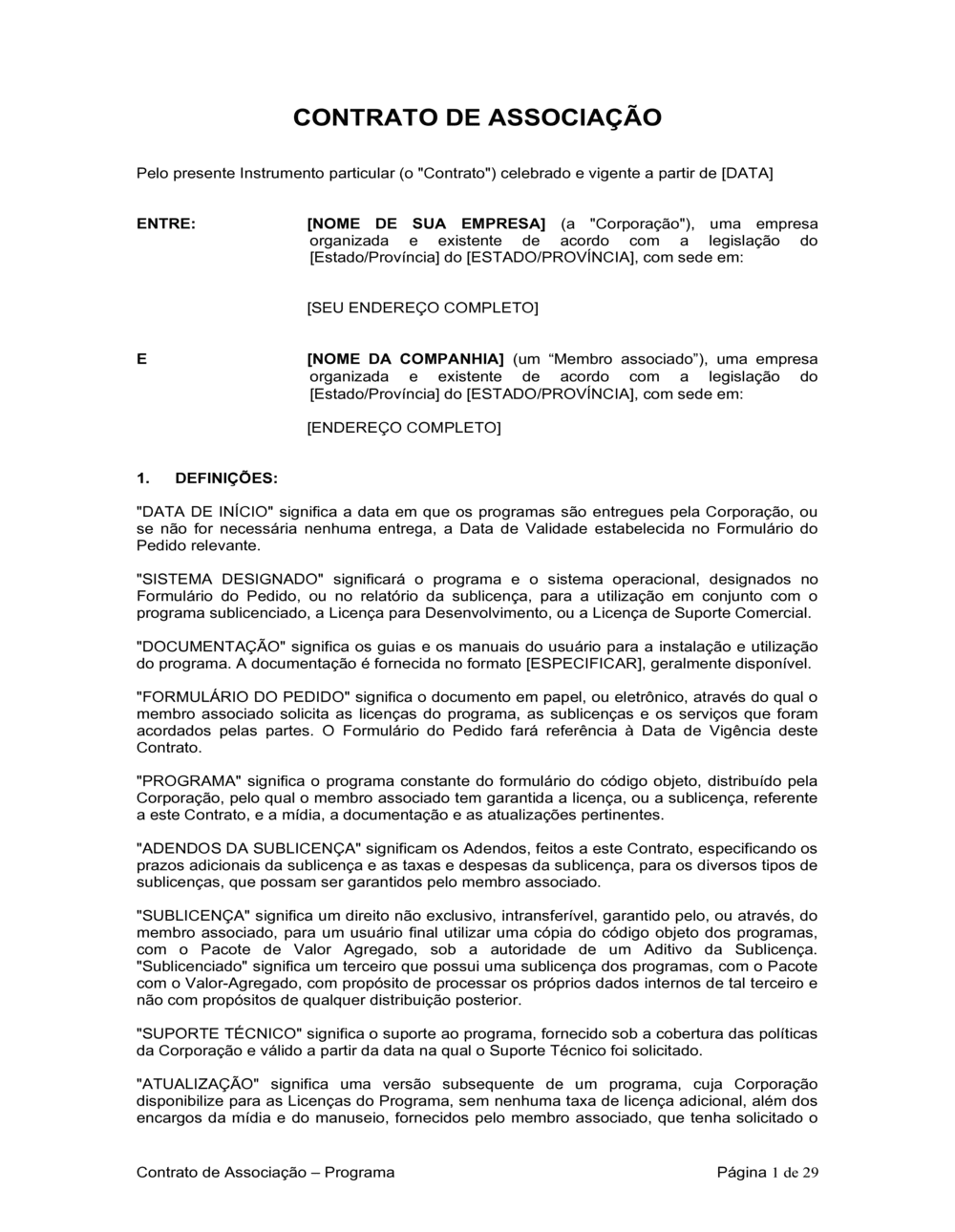Business-in-a-Box's Acordo de Aliança Software_