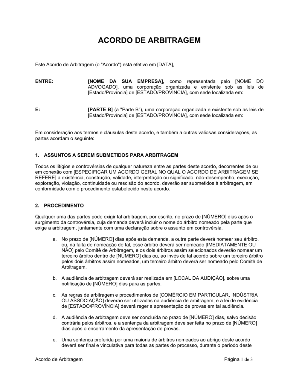 Business-in-a-Box's Acordo de Arbitração
