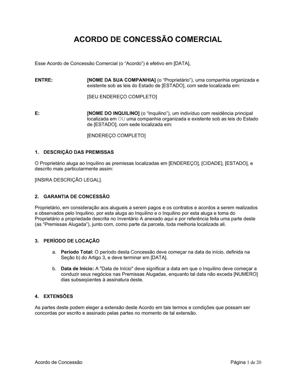 Business-in-a-Box's Acordo de Cocnessão