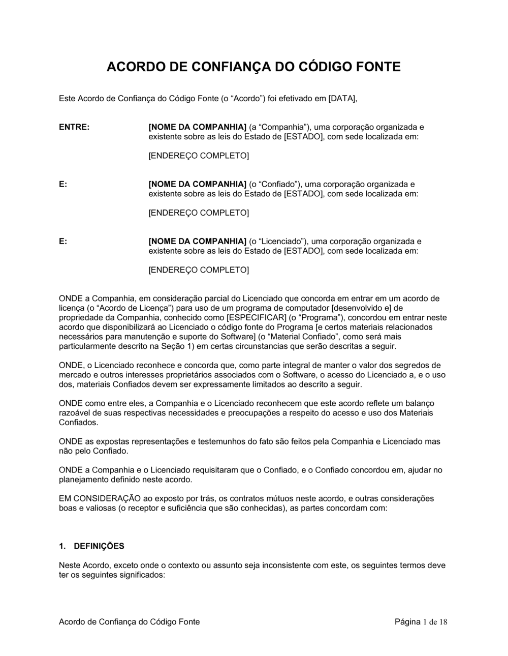 Business-in-a-Box's Acordo de Confiança do Código Fonte
