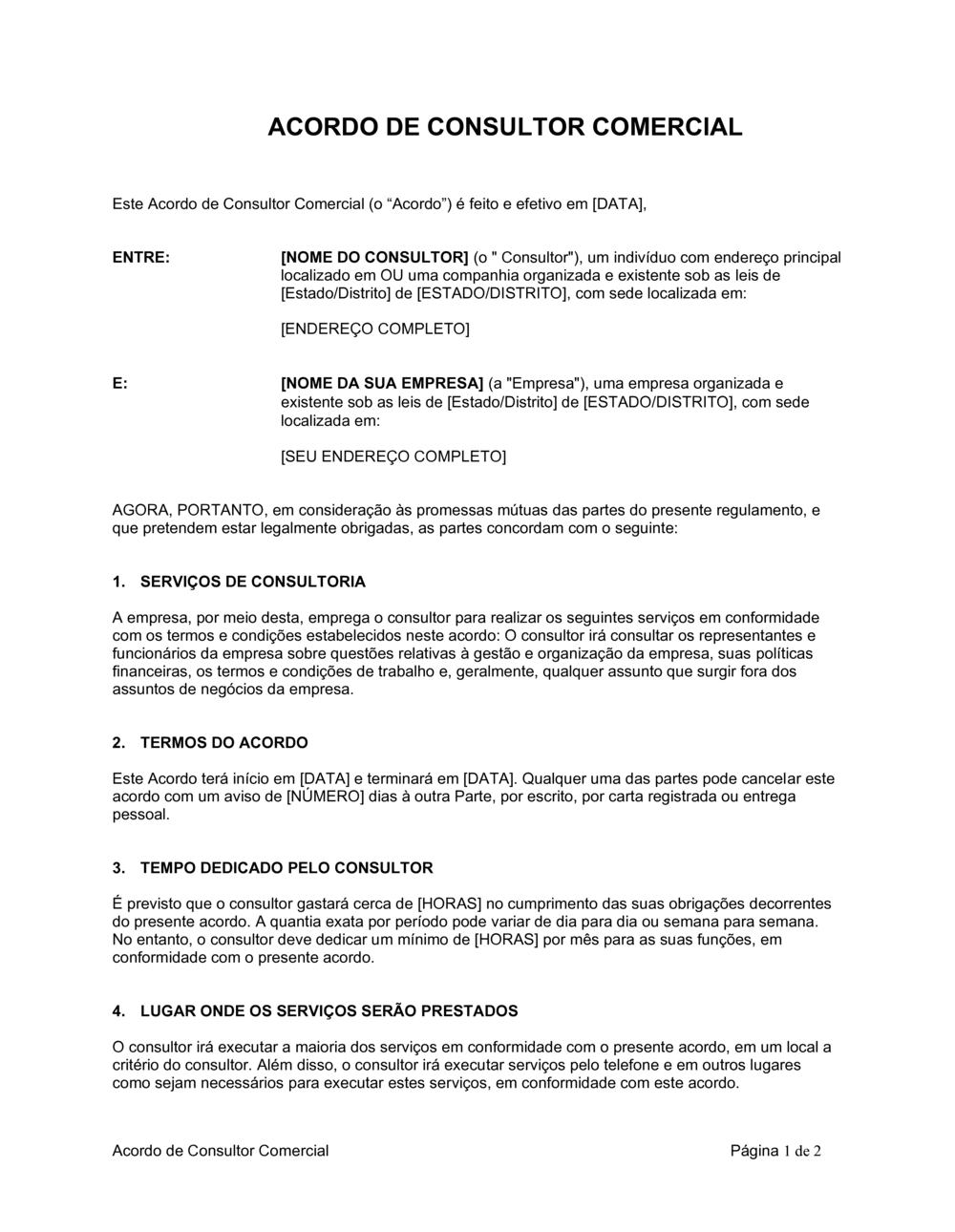 Business-in-a-Box's Acordo de Consultoria Curto