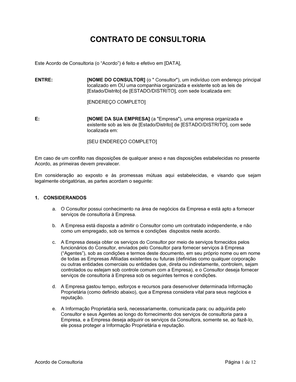 Business-in-a-Box's Acordo de Consultoria Longo