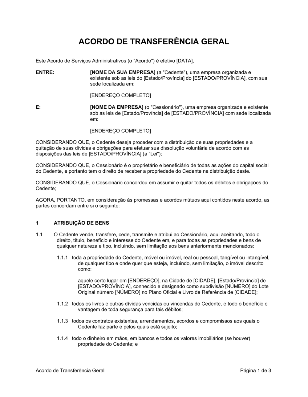 Business-in-a-Box's Acordo de Cumprimento Geral Móvel & Imóvel