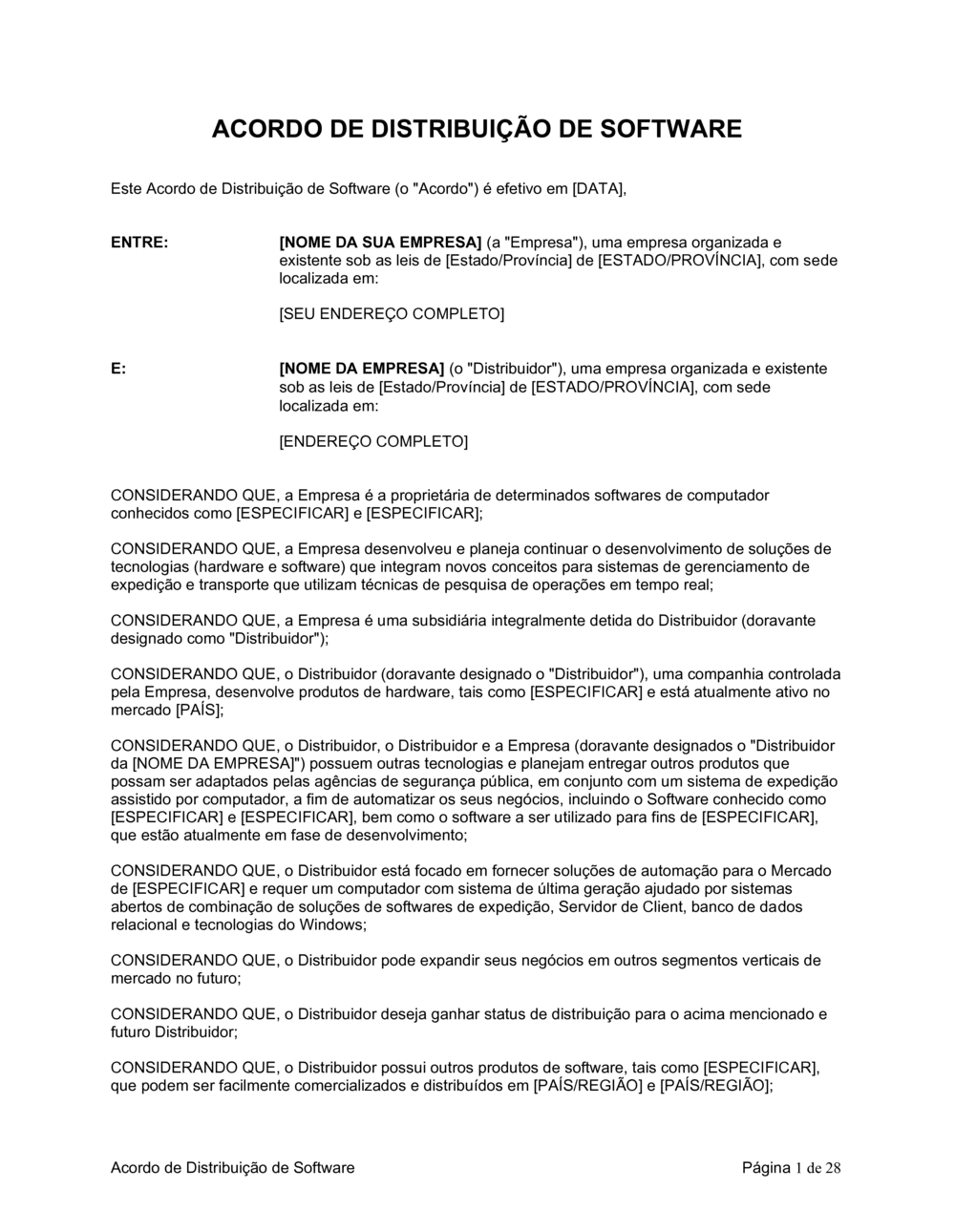 Business-in-a-Box's Acordo de Distribuição de Software