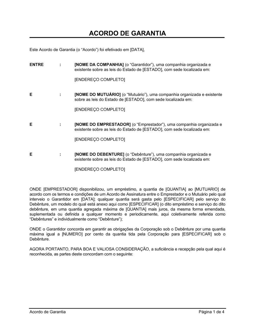 Business-in-a-Box's Acordo de Garantia