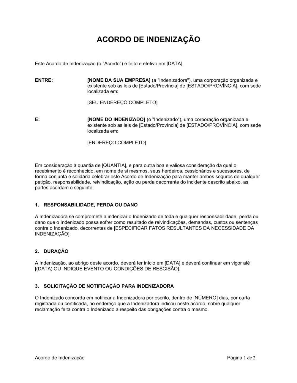 Business-in-a-Box's Acordo de Indenização