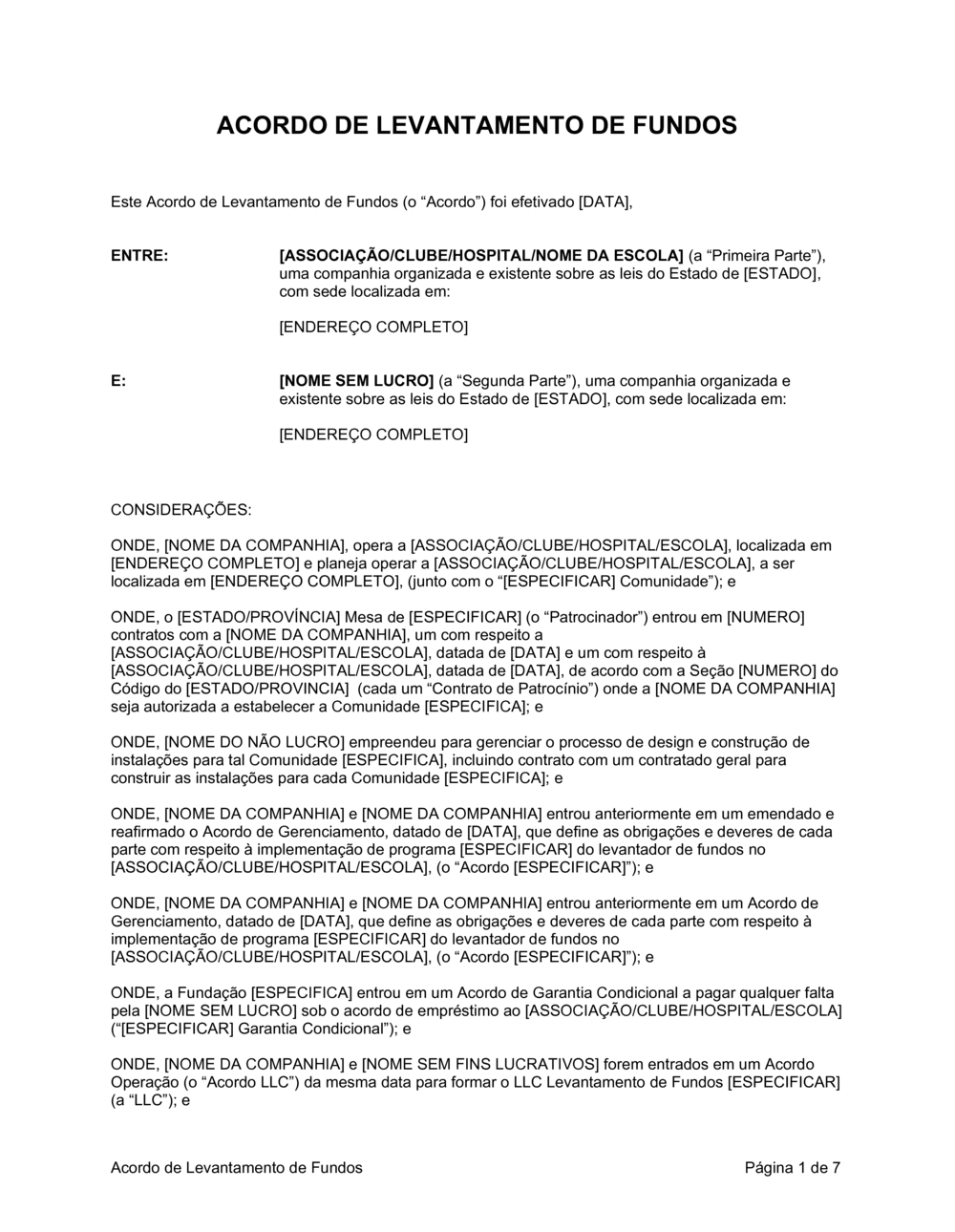 Business-in-a-Box's Acordo de Levantamento de Fundos