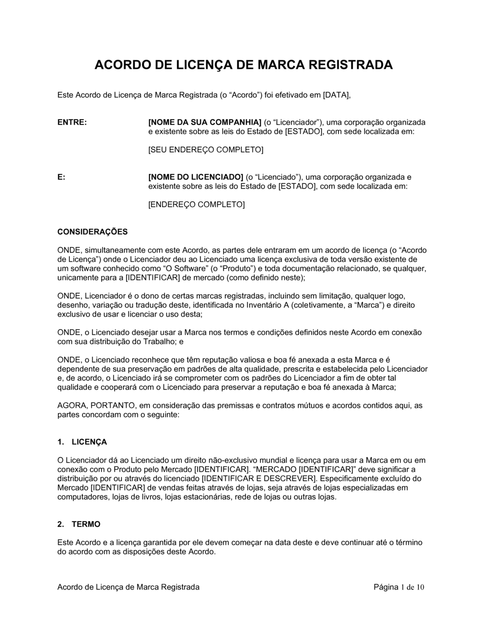 Business-in-a-Box's Acordo de Licença de Marca Registrada Para Software