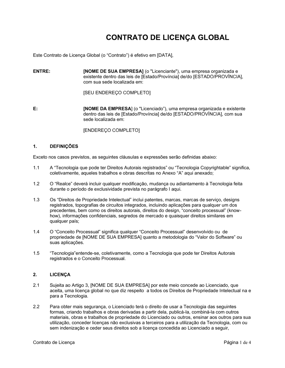 Business-in-a-Box's Acordo de Licença Licença Mundial