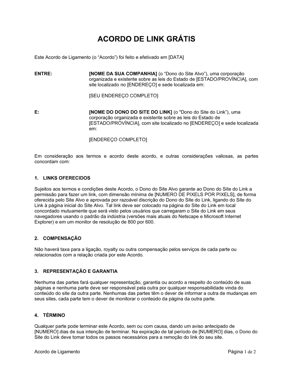 Business-in-a-Box's Acordo de Linkagem Grátis