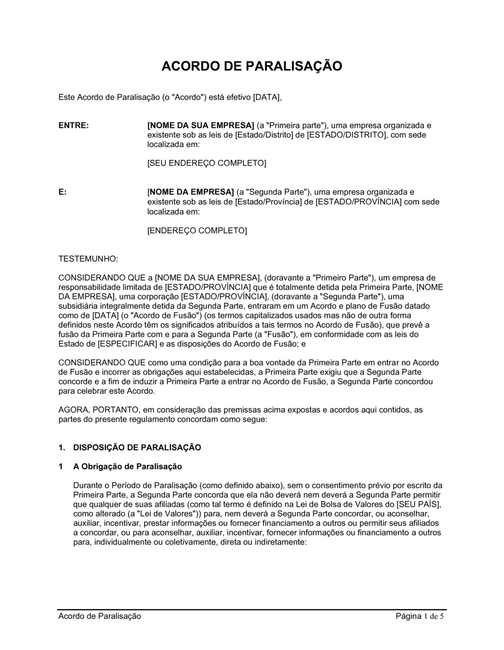 Business-in-a-Box's Acordo de Paralisação