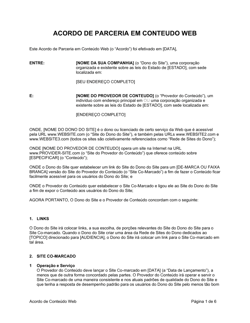 Business-in-a-Box's Acordo de Parceria em Conteúdo Web