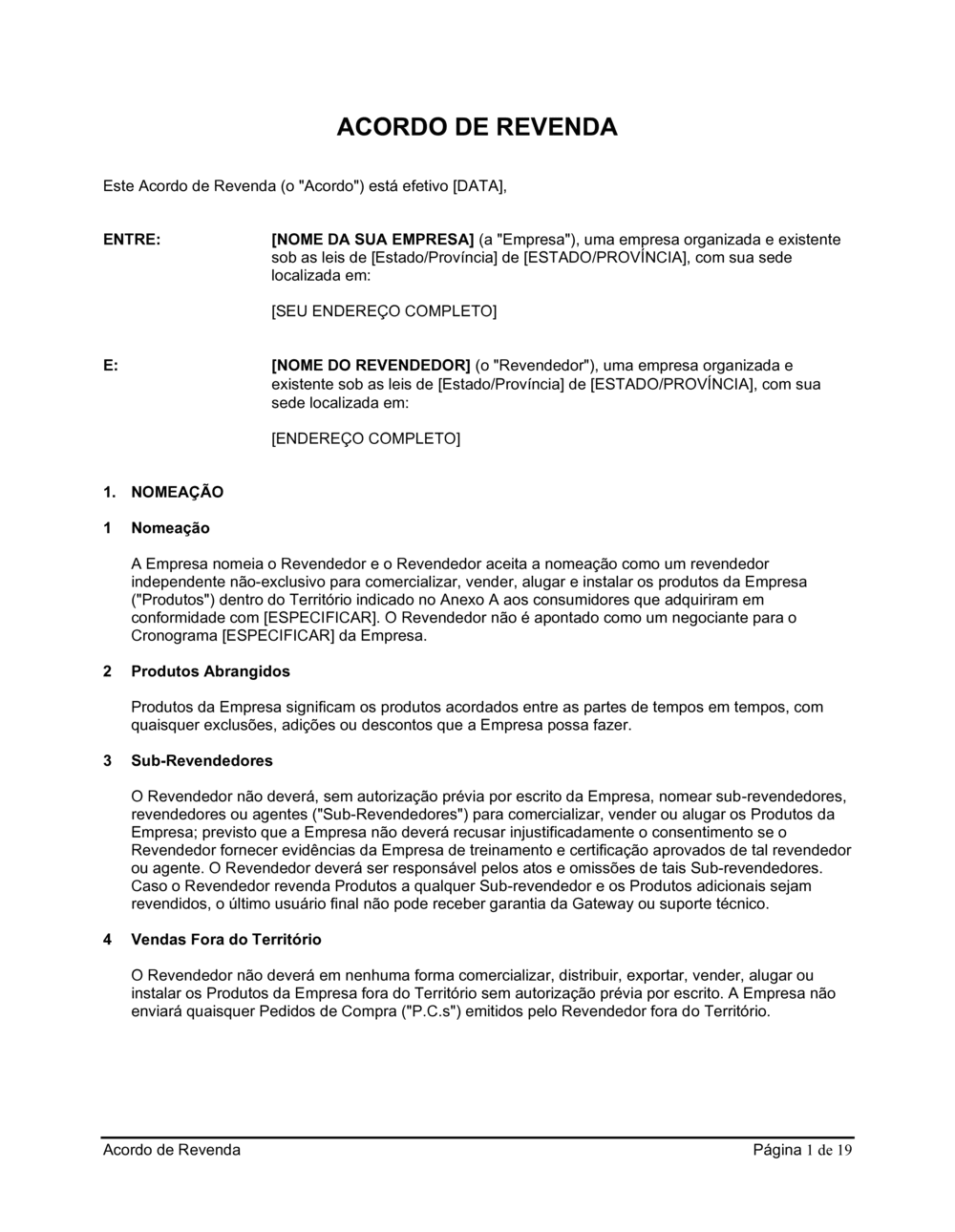 Business-in-a-Box's Acordo de Revenda