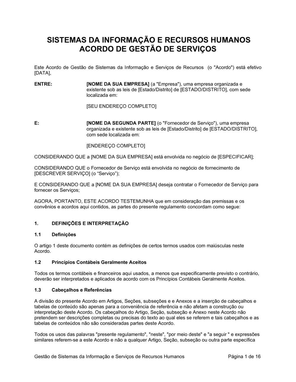 Business-in-a-Box's Acordo de Serviços de Sistemas IT & Gerencia de RH