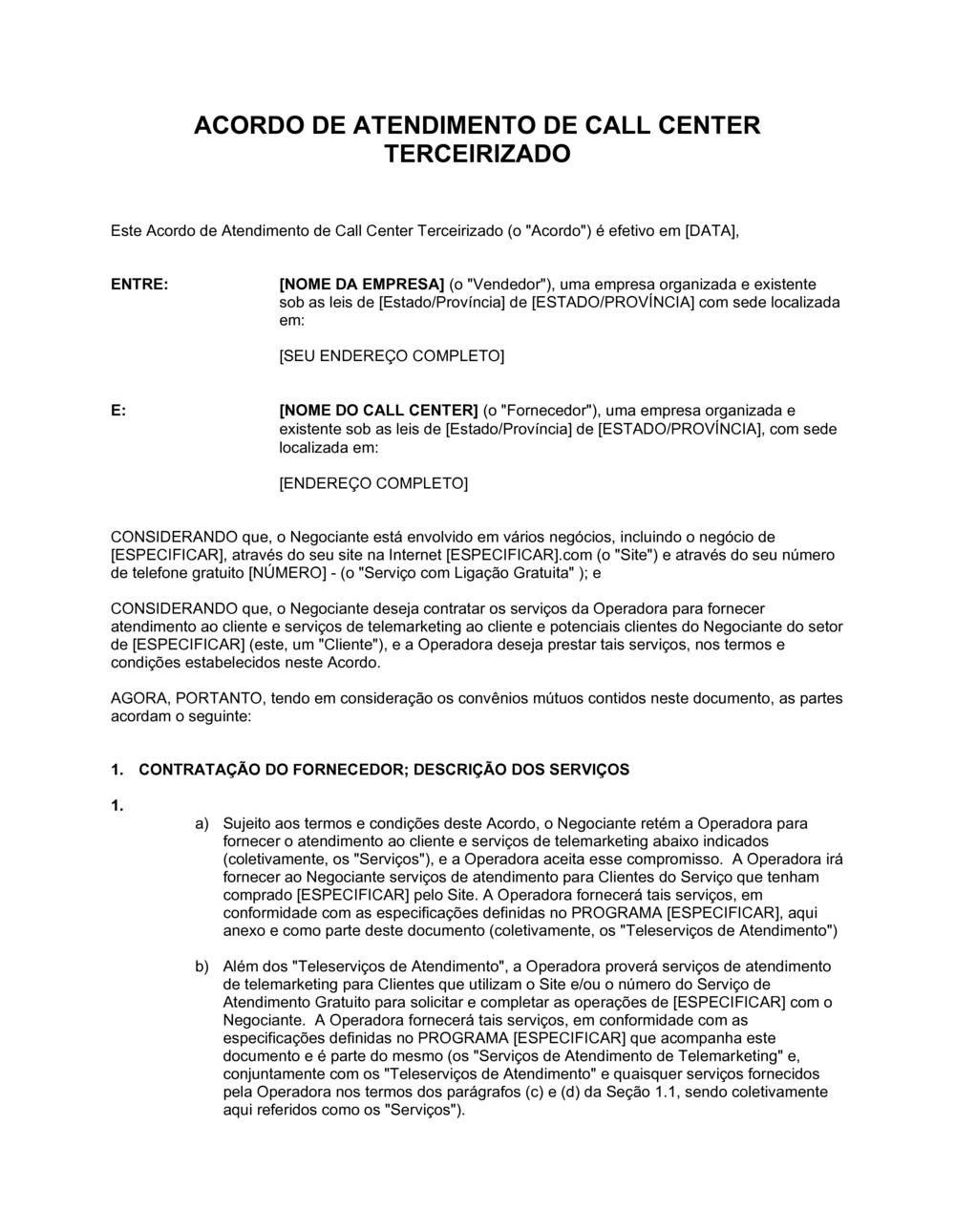 Business-in-a-Box's Acordo de Suporte para Call Center Outsourcing