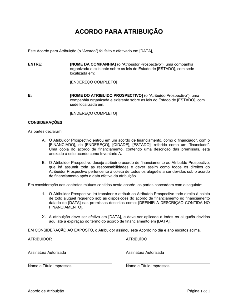 Business-in-a-Box's Acordo para Atribuição