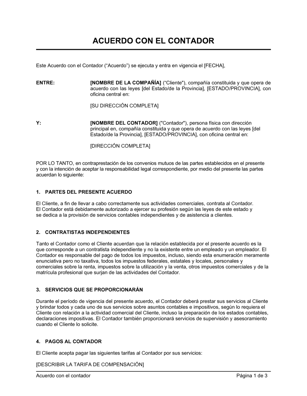 Business-in-a-Box's Acuerdo con un contador