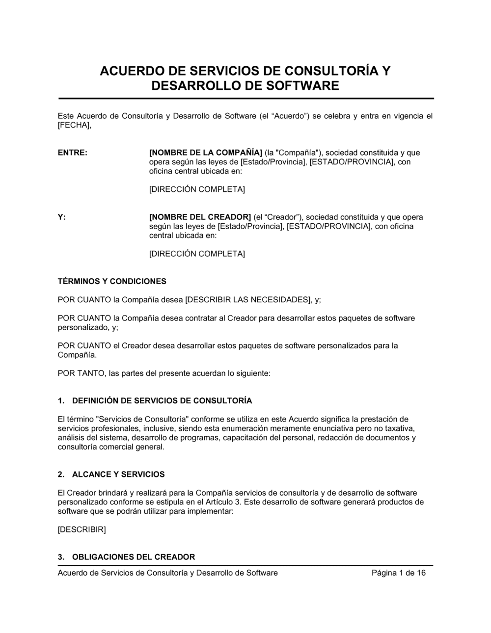 Business-in-a-Box's Acuerdo de desarrollo de software y de servicios de consultoría
