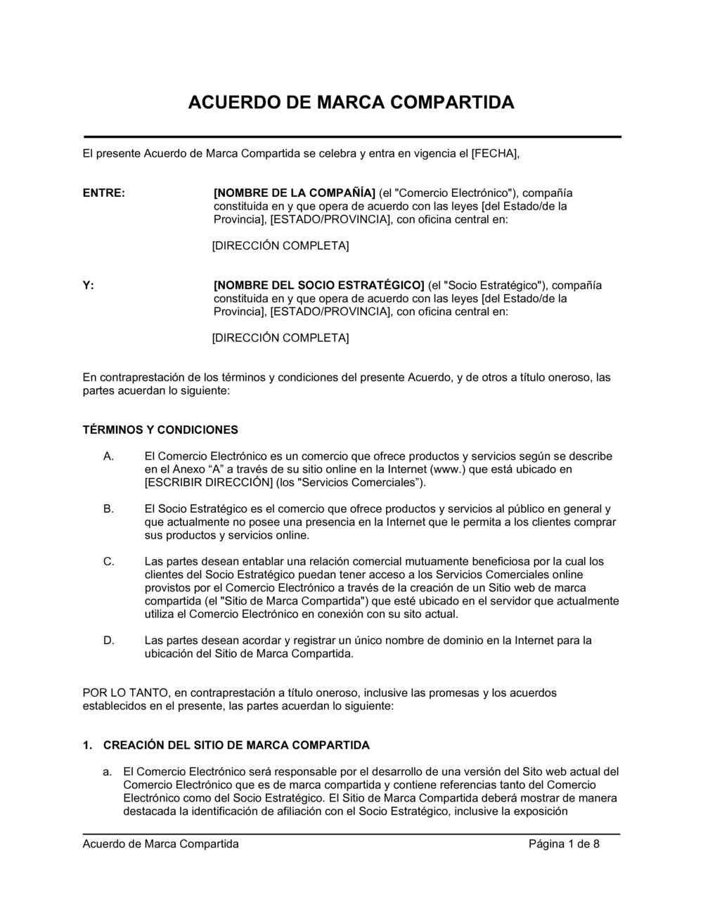Business-in-a-Box's Acuerdo de marca compartida