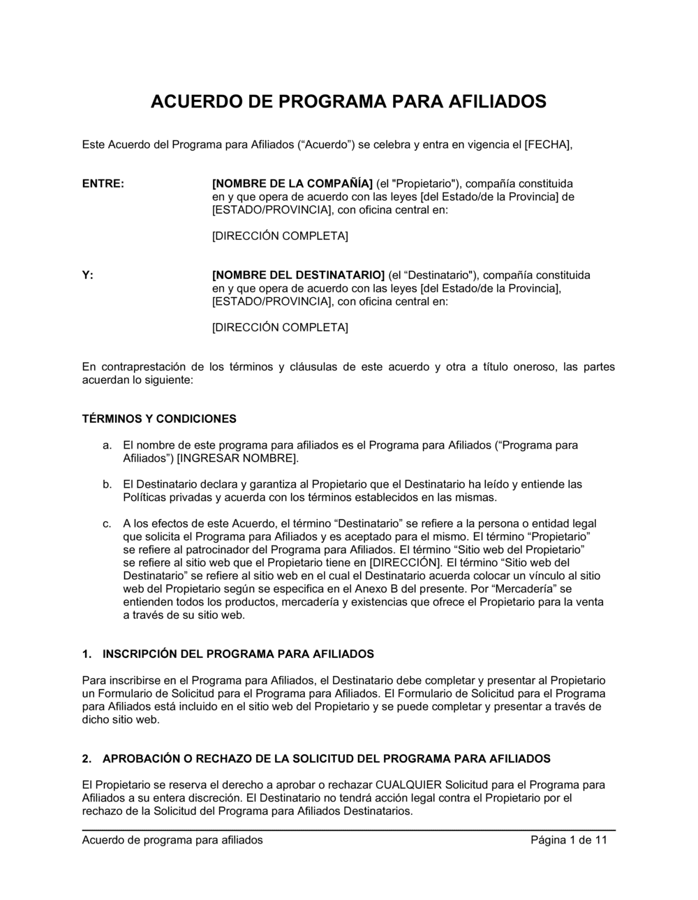 Business-in-a-Box's Acuerdo de programa para afiliados