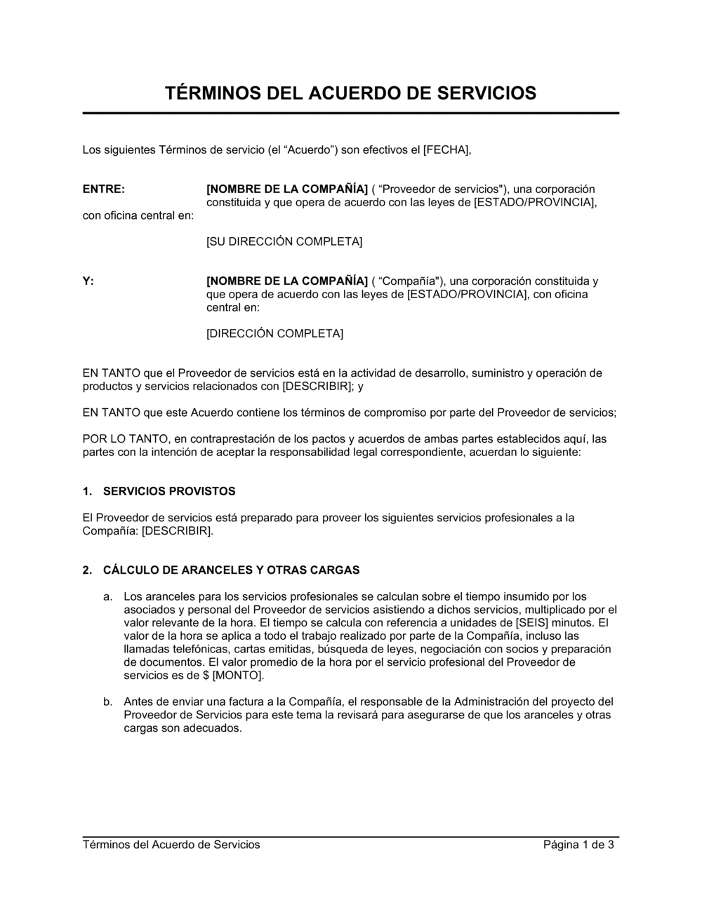 Business-in-a-Box's Acuerdo de términos del servicio