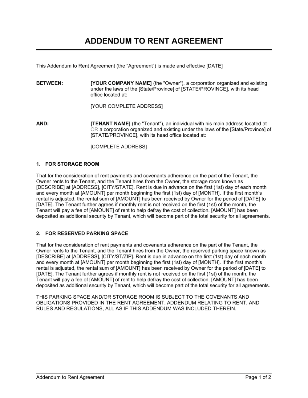 addendum-to-lease-agreement-template-south-africa-printable-form