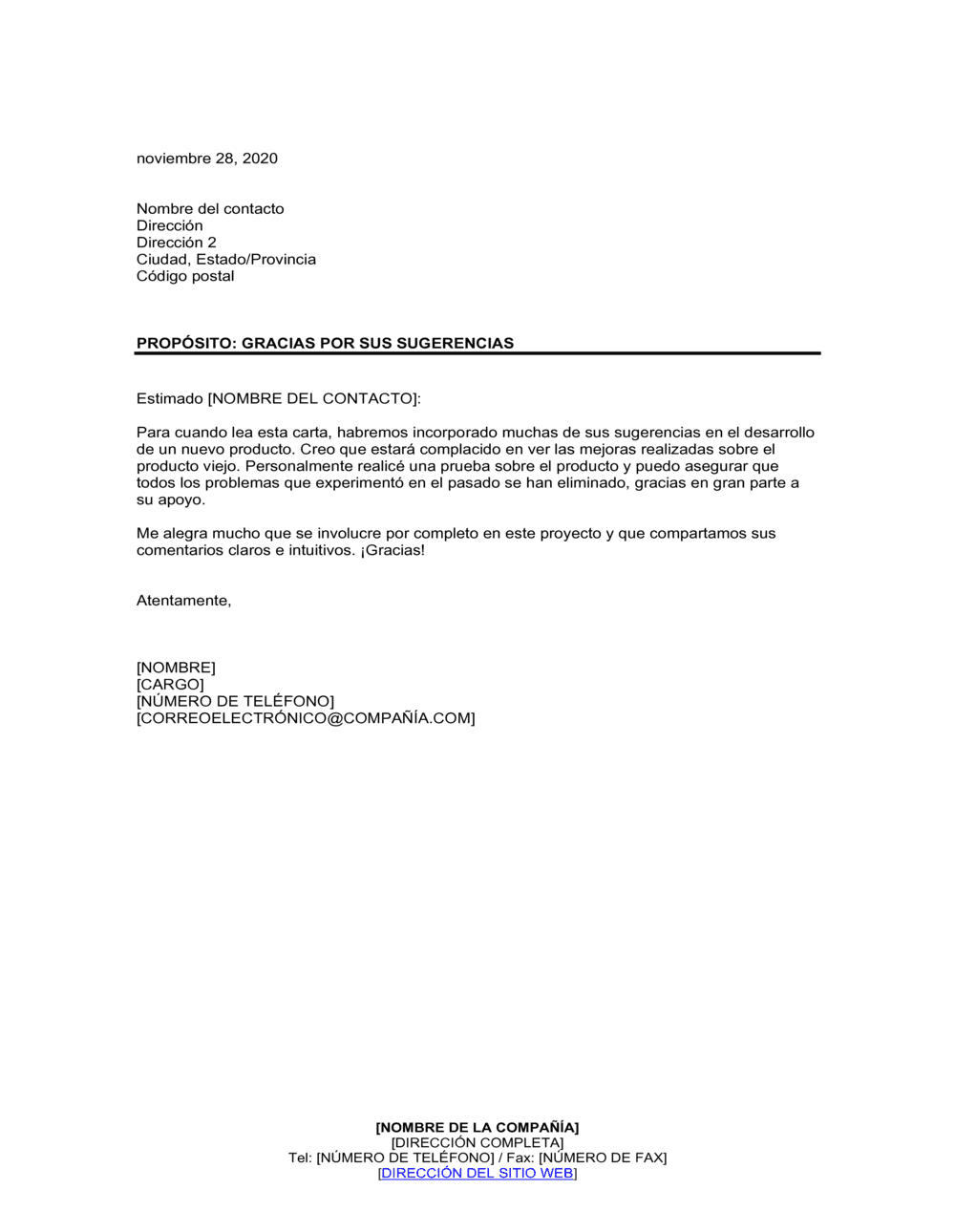 Business-in-a-Box's Agradecemos sus sugerencias