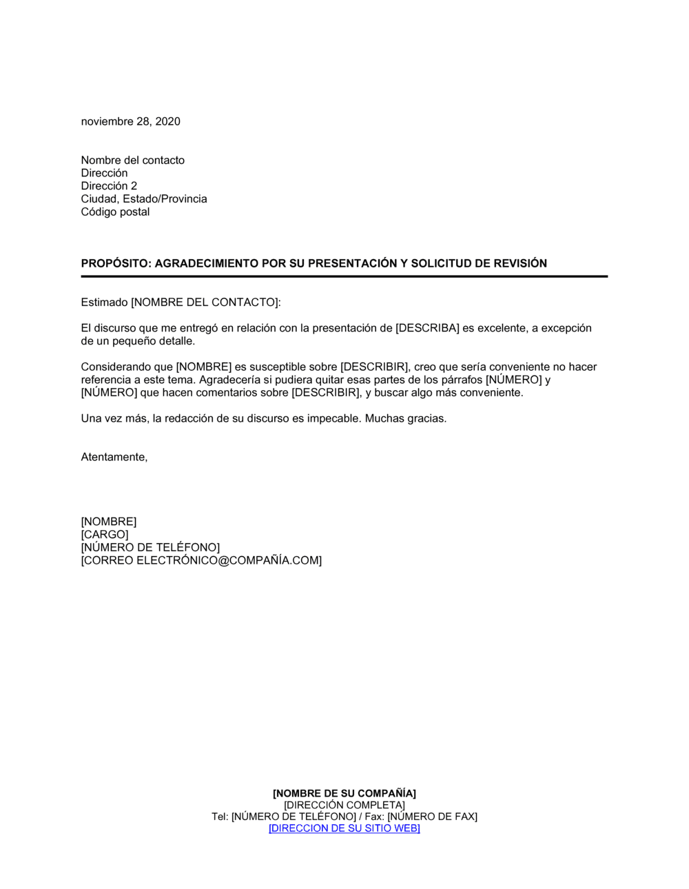 Business-in-a-Box's Agradecimiento por su presentación y solicitud de revisión