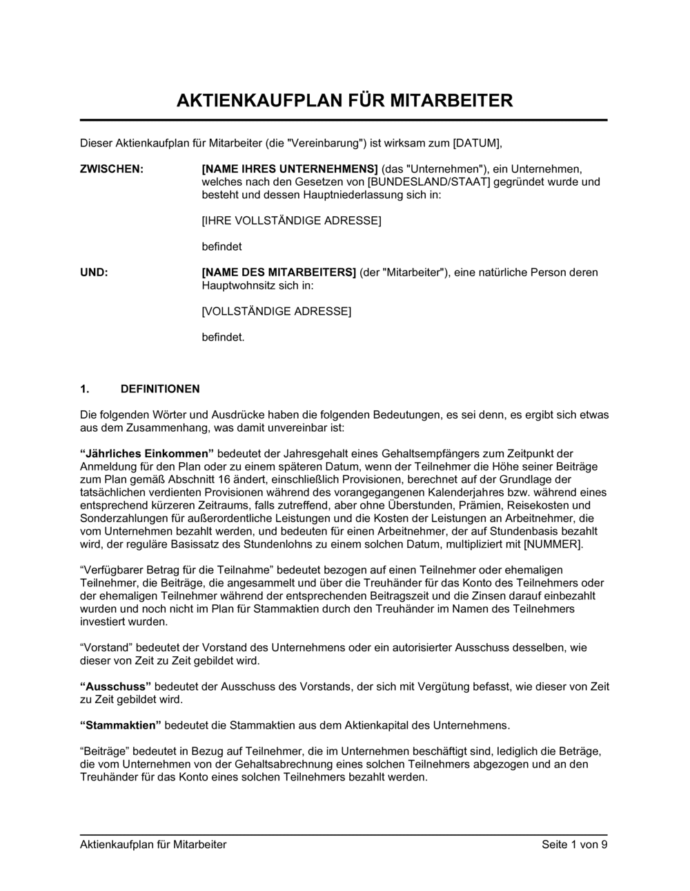 Business-in-a-Box's Aktienkaufplan für Mitarbeiter