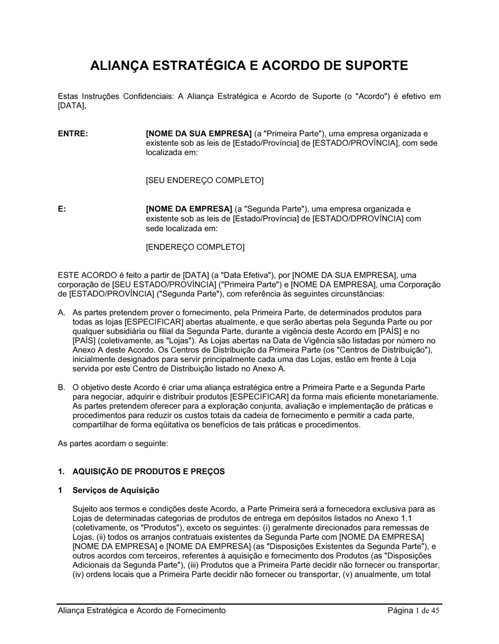 Business-in-a-Box's Aliança Estratégica e Acordo de Fornecimento