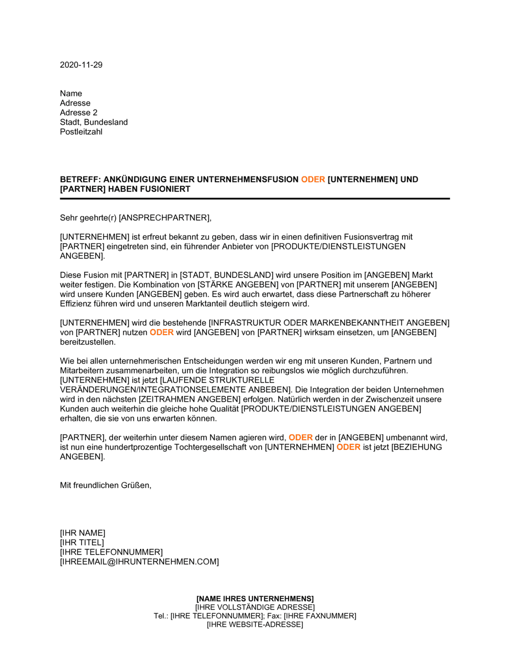 Business-in-a-Box's Ankündigung einer Unternehmensfusion