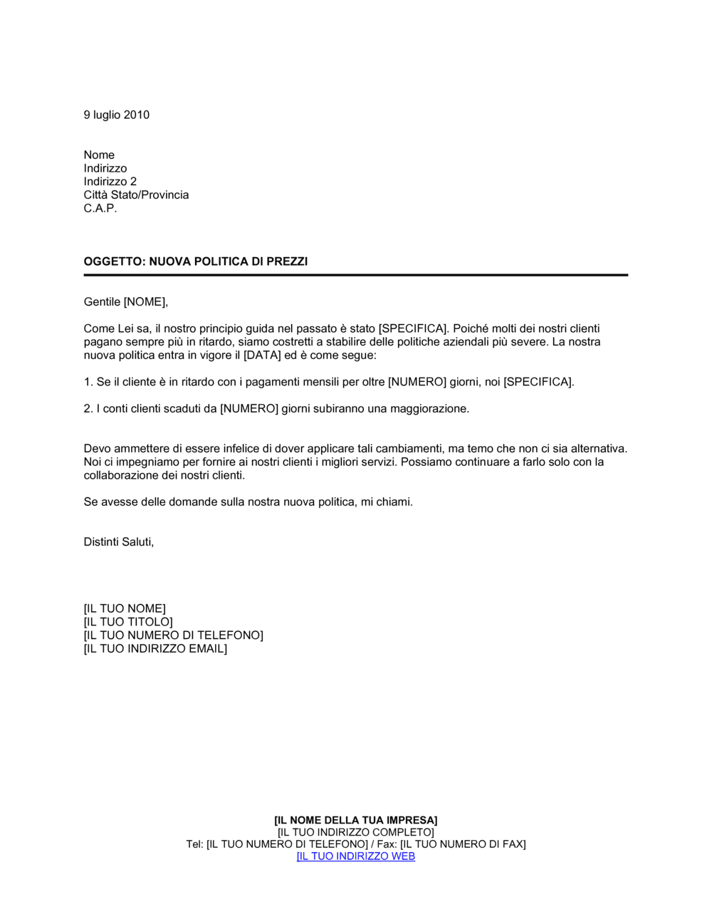 Business-in-a-Box's Annuncio nuova politica di prezzi