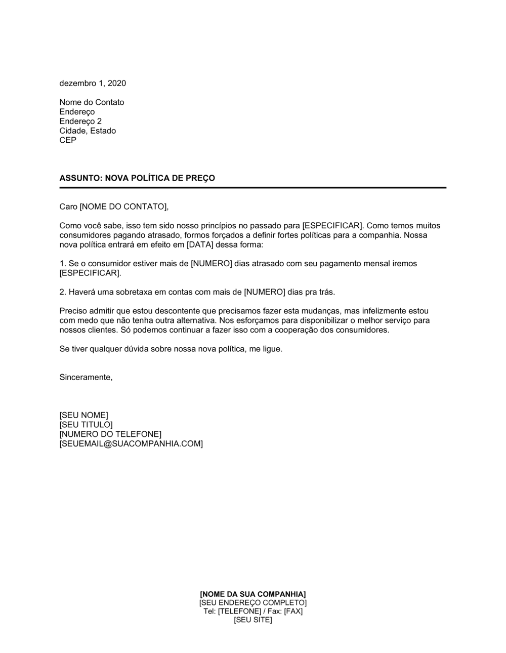 Business-in-a-Box's Anúncio de Nova Política de Preços