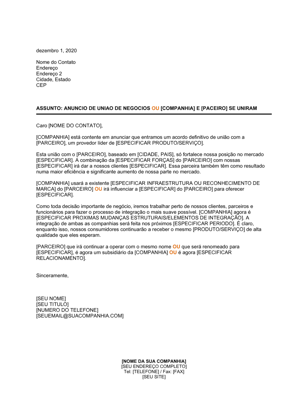 Business-in-a-Box's Anúncio de União de Negócios