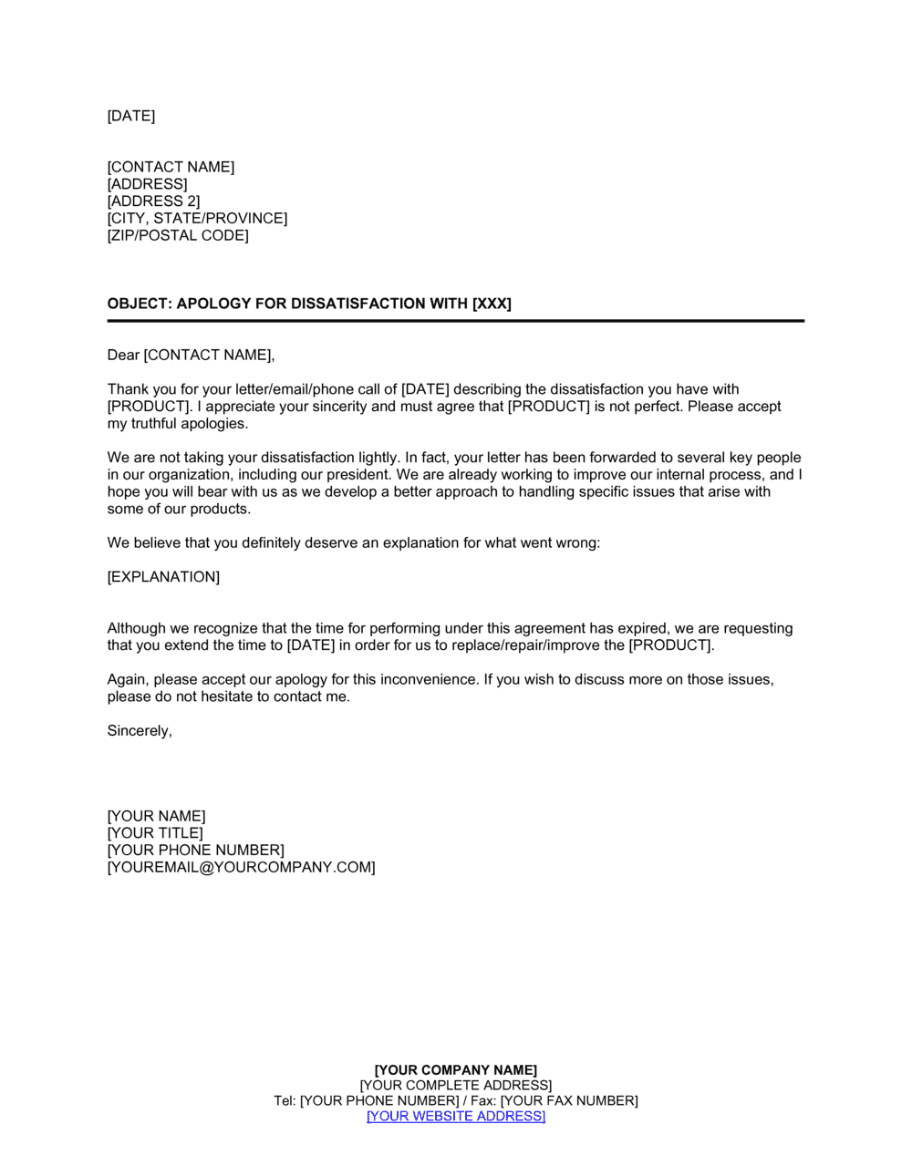 Apology Letter For Customer Complaint from templates.business-in-a-box.com