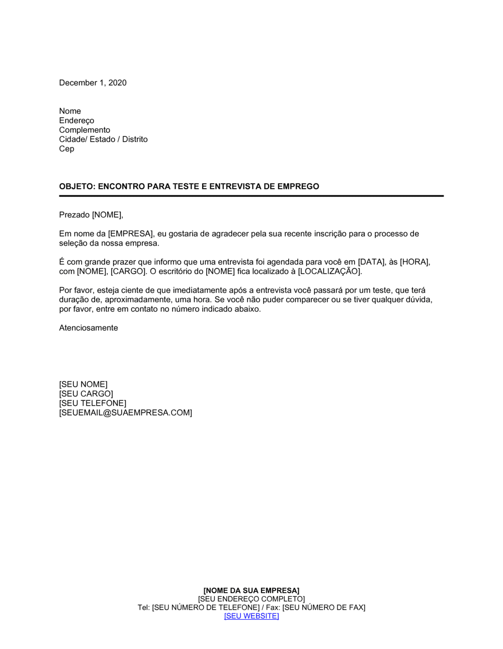 Business-in-a-Box's Apontamento para Entrevista de Emprego e Teste