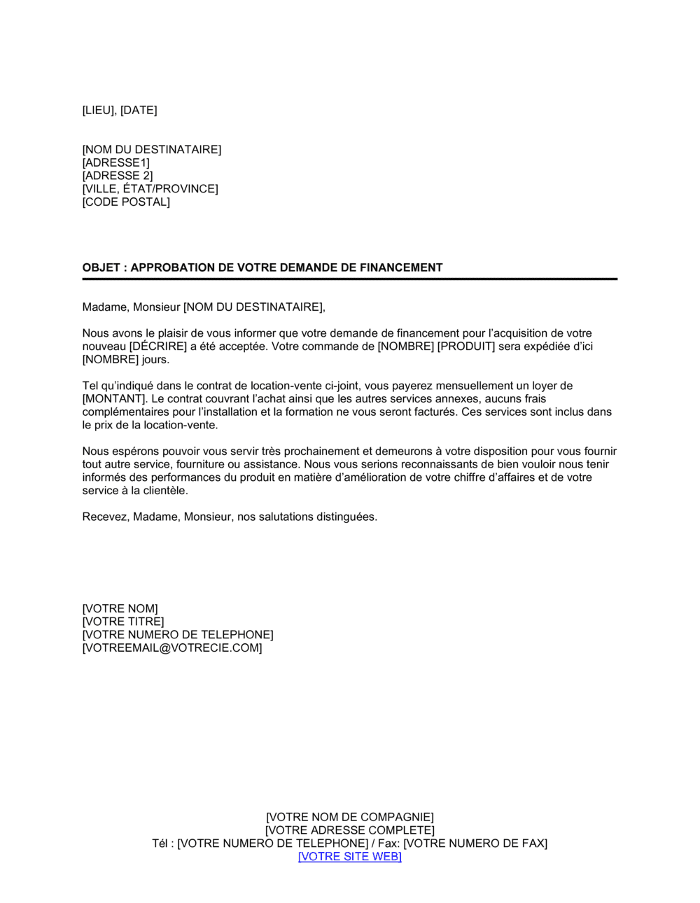 Business-in-a-Box's Approbation de demande de financement