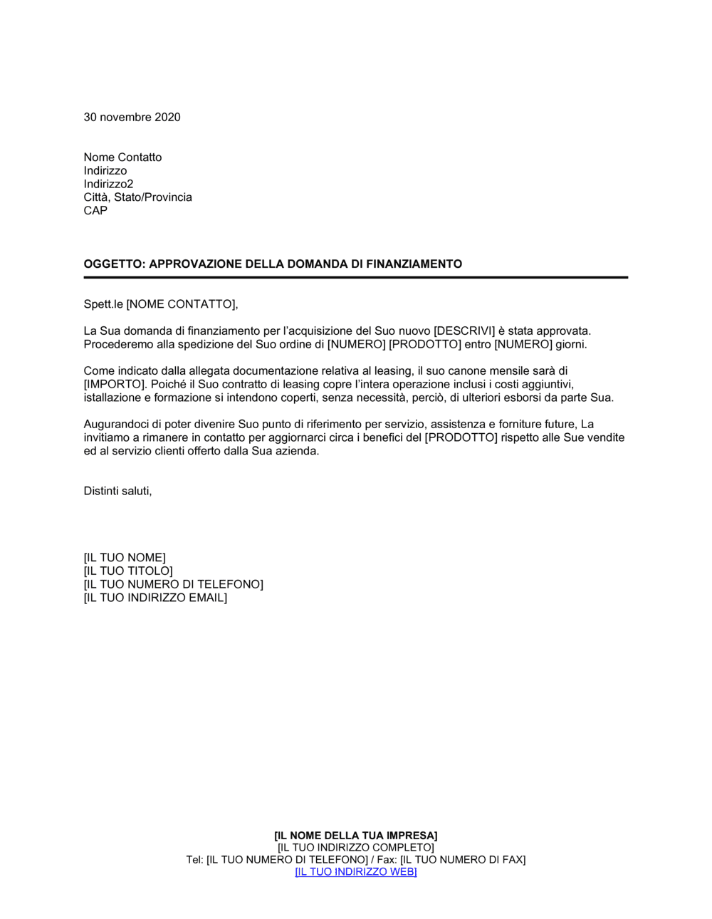 Business-in-a-Box's Approvazione della domanda di finanziamento