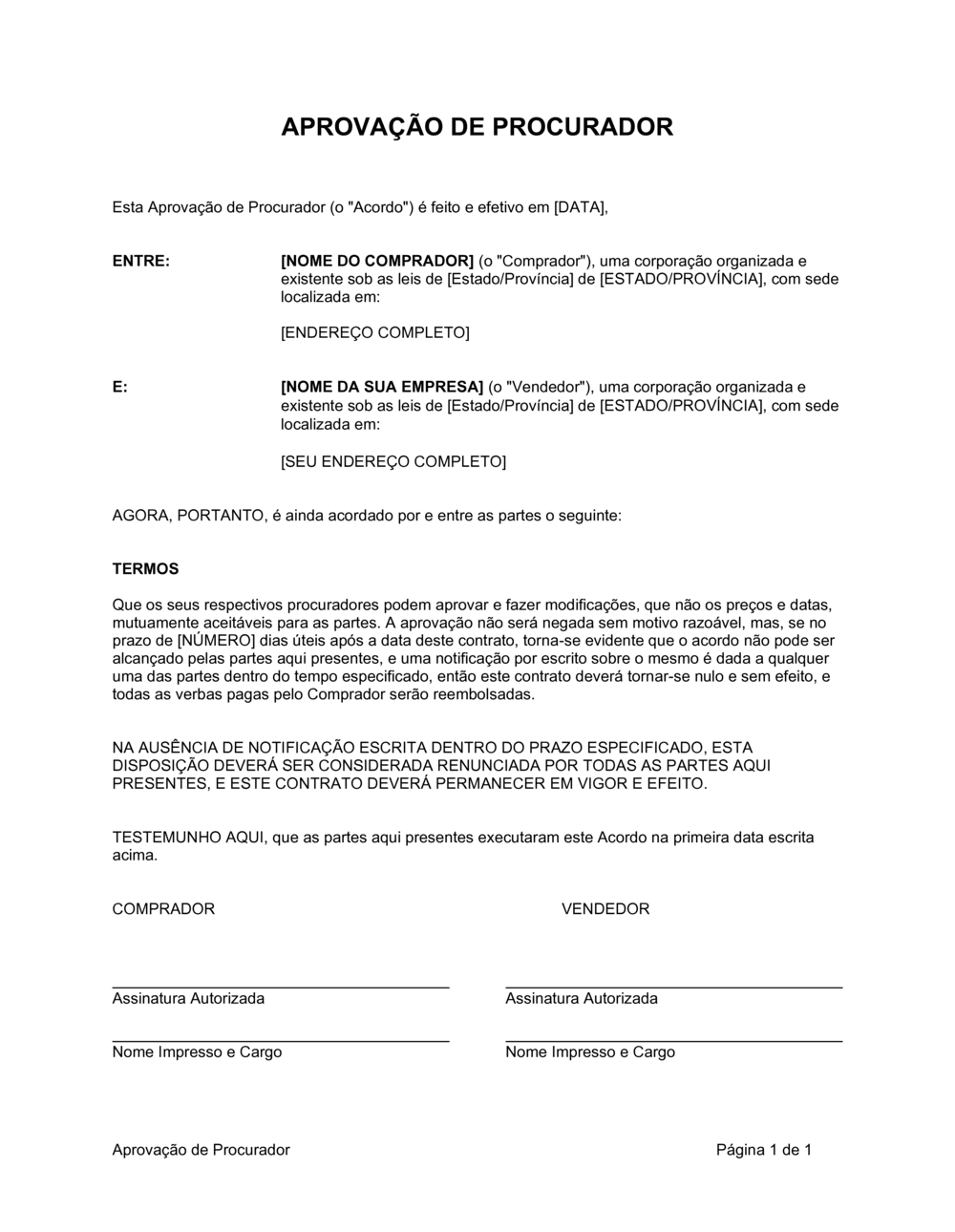 Business-in-a-Box's Aprovação de Advogado