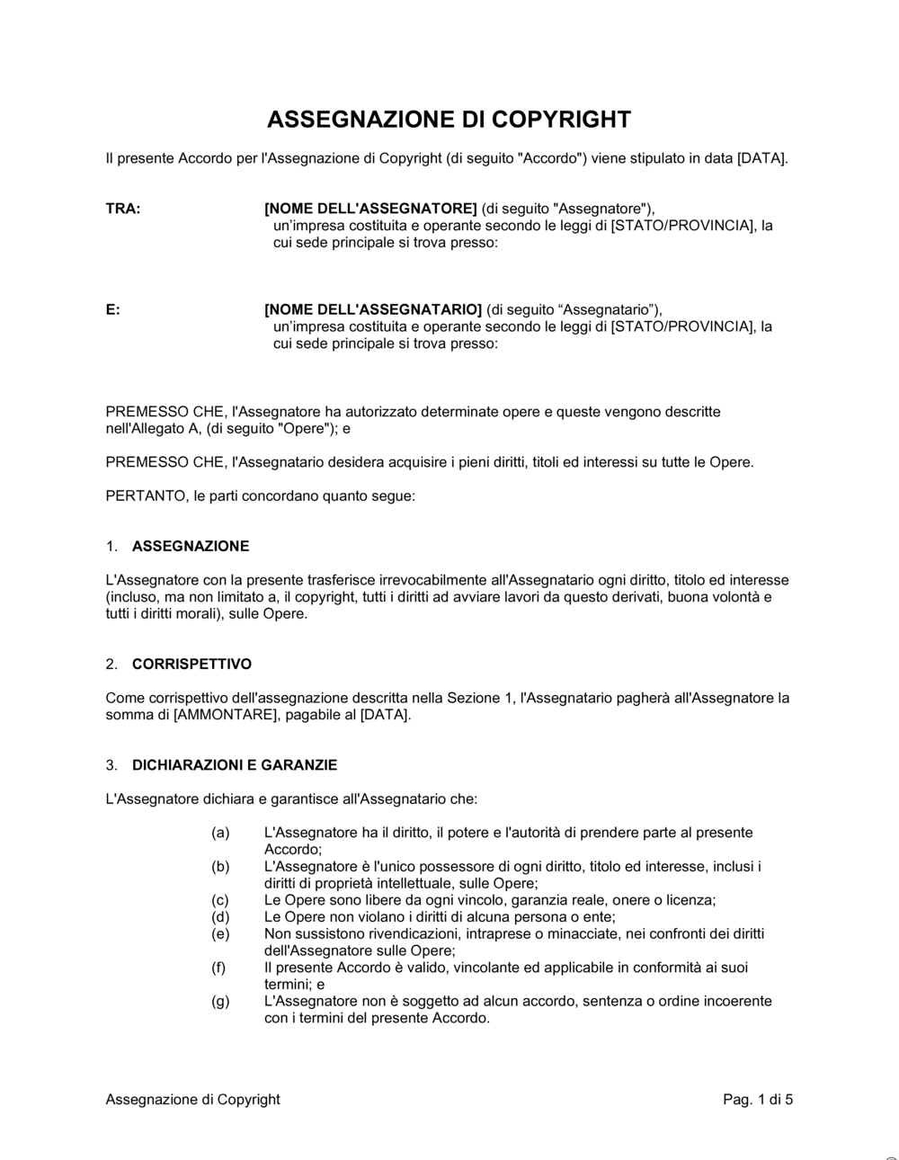 Business-in-a-Box's Assegnazione di copyright