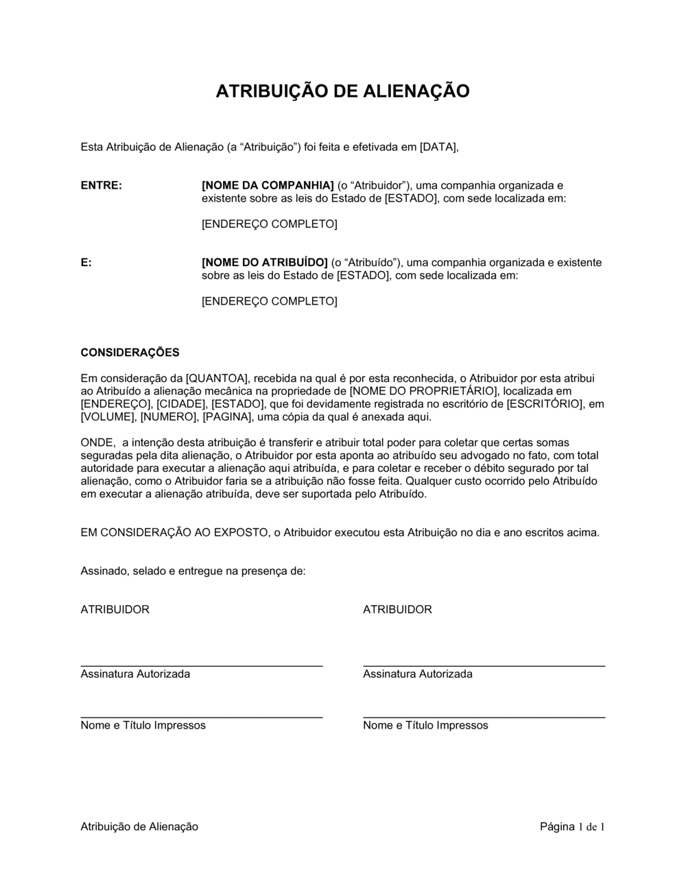 Business-in-a-Box's Atribuição de Alienação