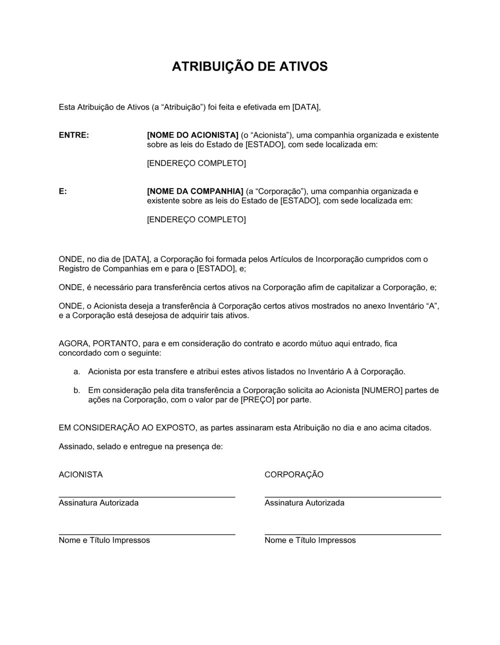 Business-in-a-Box's Atribuição de Ativos