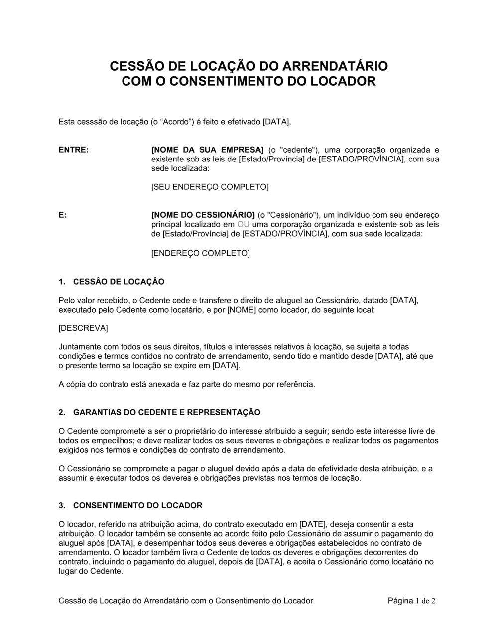 Business-in-a-Box's Atribuição de Concessão pelo Concedido com Consentimento do Concessor