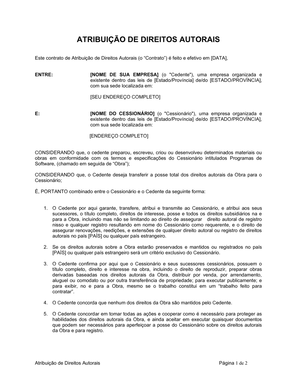 Business-in-a-Box's Atribuição de Direito Autoral Para Software