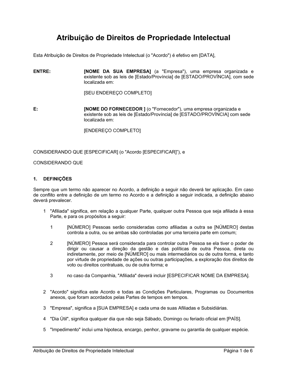 Business-in-a-Box's Atribuição de Direitos de Propriedade Intelectual
